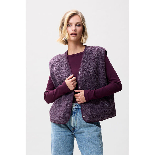 Catwalk Junkie Catwalk Junkie teddy bodywarmer 239 plum truffle