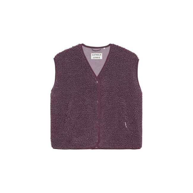 Catwalk Junkie Catwalk Junkie teddy bodywarmer 239 plum truffle