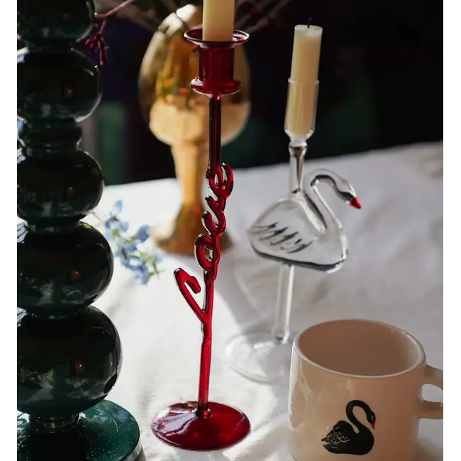 Anna + Nina Anna+Nina Carmine Love Candle Holder