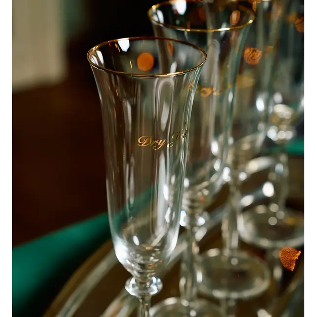 Anna + Nina Anna+Nina dry january champagne flute set of 2