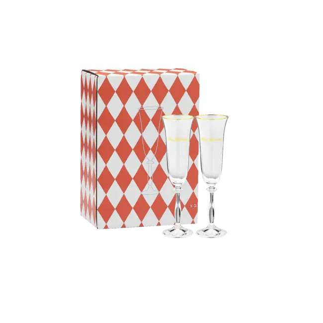 Anna + Nina Anna+Nina dry january champagne flute set of 2