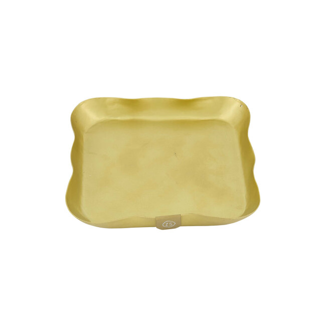 Zusss Zusss servethouder metaal vierkant goud