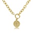 My bendel PO2153 - My Bendel - Gouden ketting met grote schakels en munt hanger