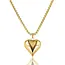My bendel MB3538 - My Bendel - Gouden ketting lang met 17 mm hart bedel - lang model