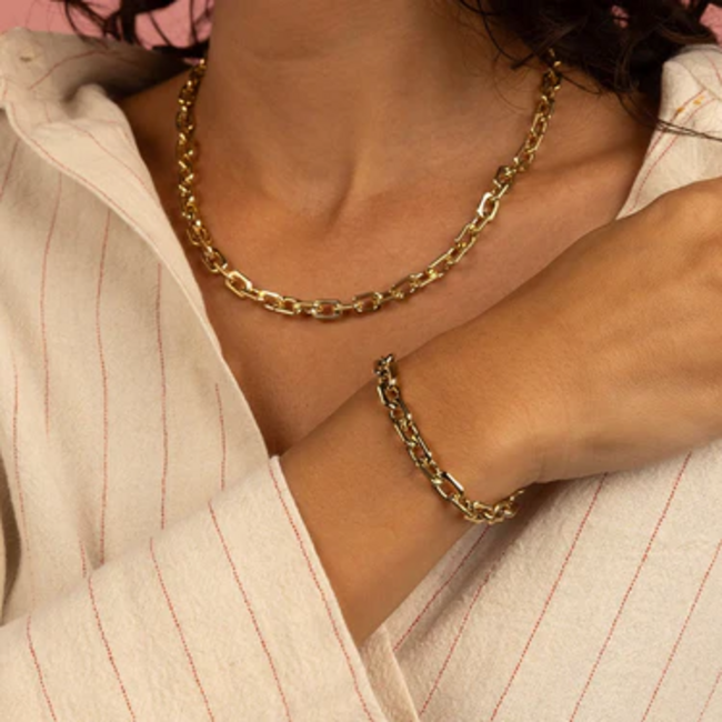 My bendel MB3695 - My Bendel - schakelarmband goud fijn