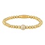 My bendel MB3740 - My bendel - Gouden armband met zirkonia bol