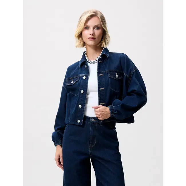 Catwalk Junkie CATWALK JUNKIE - TUCK IN DENIM JACKET - DARK BLUE