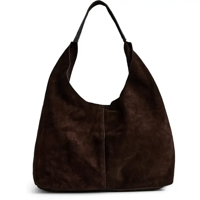 Depeche DEPECHE - SUEDE SHOPPER BAG - CHOCOLATE
