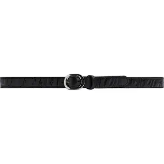 Depeche DEPECHE - CROCO DELUXE LEATHER BELT - BLACK