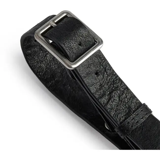 Depeche DEPECHE - CROCO DELUXE LEATHER BELT - BLACK