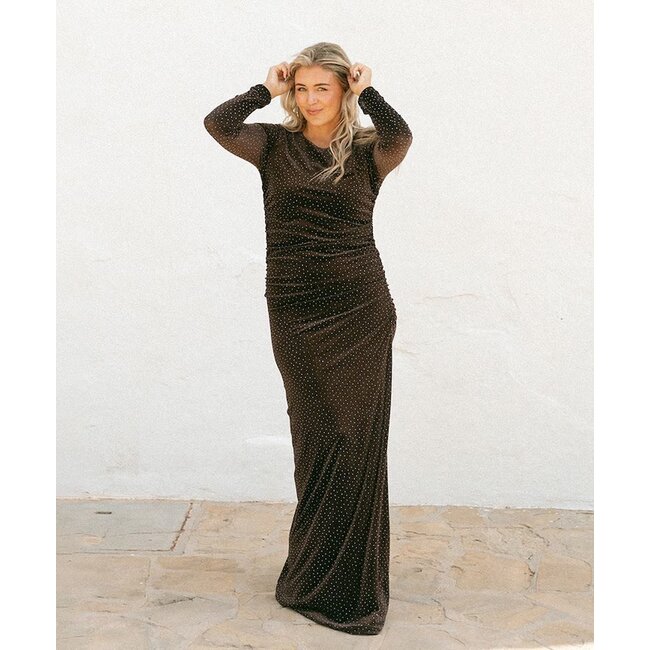 Bolina Island BOLINA ISLAND - FIESTA DRESS  - DARK BROWN