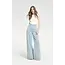 Homage HOMAGE - WIDE LEG JEANS WITH ALLOVER DISTRESSED - CLEAR BLUE