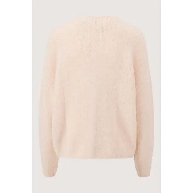 Zusss ZUSSS - BASIC VESTJE LANGE MOUW MET BROCHE - LIGHT PINK