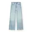 Homage HOMAGE - STRAIGHT JEANS WITH CURVED SEAMS AND STRASS - LIGHT VINTAGE WASH