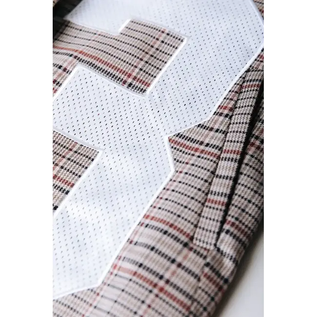 Colourful Rebel COLOURFUL REBEL - PARIS CHECK PATCH BLAZER - MEDIUM BROWN