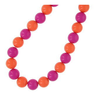 Fushi FUSHI - KETTING ACRYL KRALEN - ORANJE/FUCHSIA