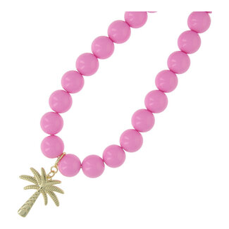 Fushi FUSHI - KETTING ACRYL KRALEN MET PALMBOOM HANGER - LICHTROZE
