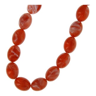 Fushi FUSHI - KETTING RESIN OVAAL DIK - ORANJE