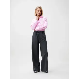 Catwalk Junkie CATWALK JUNKIE - JOGGER TROUSERS WITH PIPPING - DARK GREY MELANGE