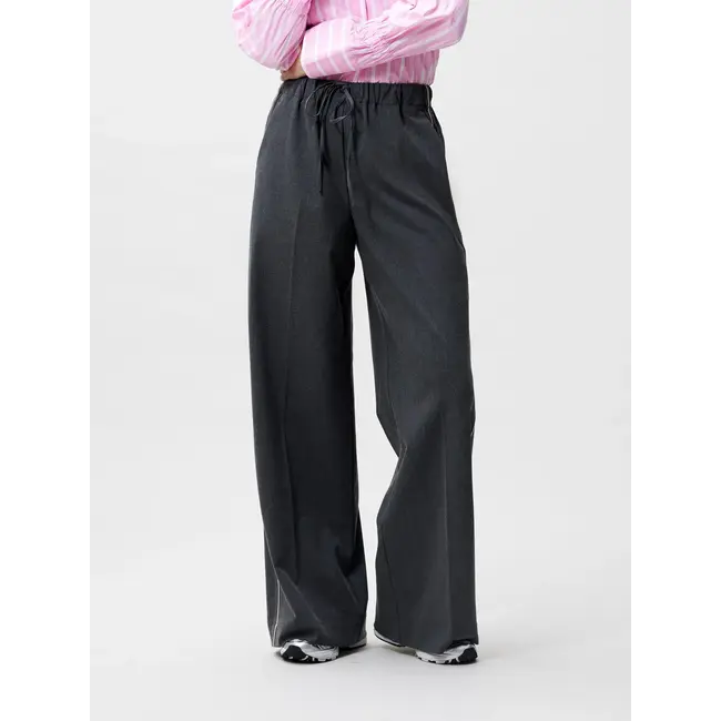 Catwalk Junkie CATWALK JUNKIE - JOGGER TROUSERS WITH PIPPING - DARK GREY MELANGE