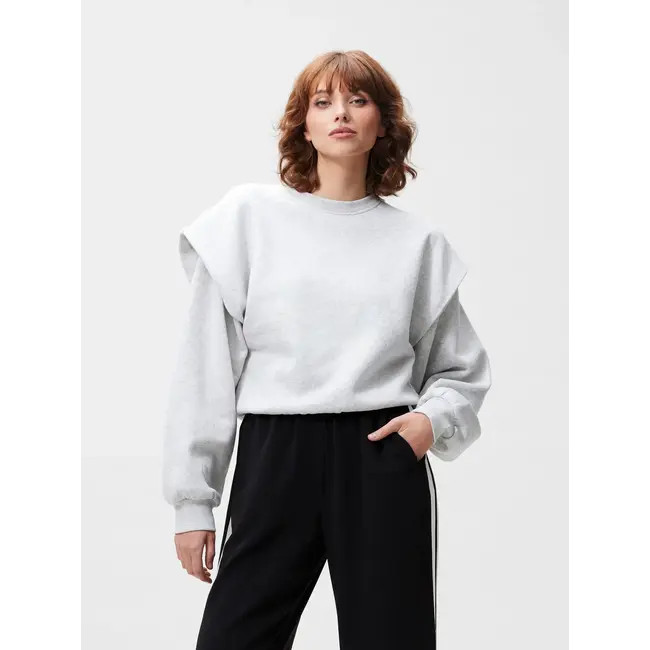 Catwalk Junkie CATWALK JUNKIE - FOLDED SHOULDER SWEATER - LIGHT GREY MELANGE