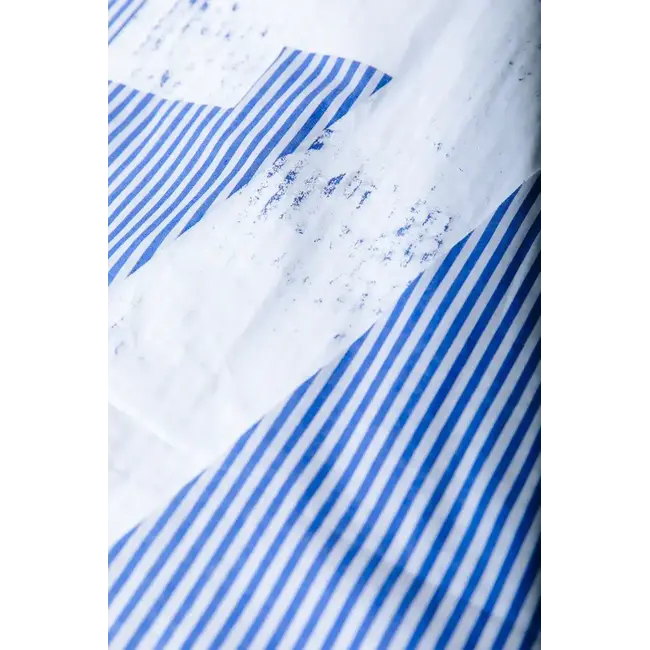 Colourful Rebel COLOURFUL REBEL - TALIA STRIPED BLOUSE - WHITE/BLUE