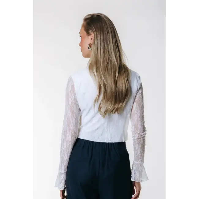 Colourful Rebel COLOURFUL REBEL - NENA LACE TOP - OFF WHITE