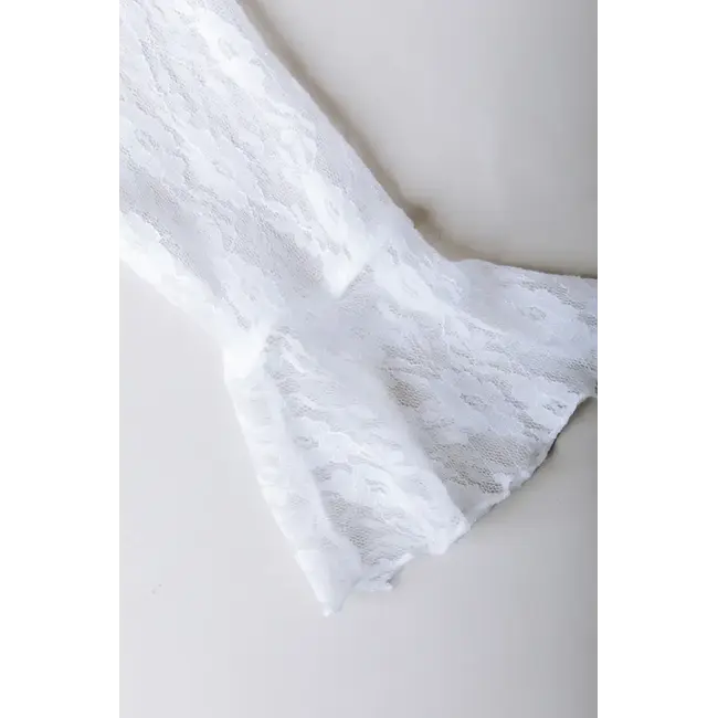 Colourful Rebel COLOURFUL REBEL - NENA LACE TOP - OFF WHITE