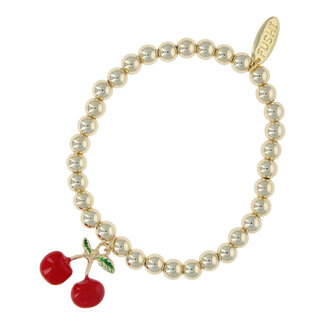 Fushi FUSHI - ARMBAND 6MM 14 KRT MET KERSEN HANGER