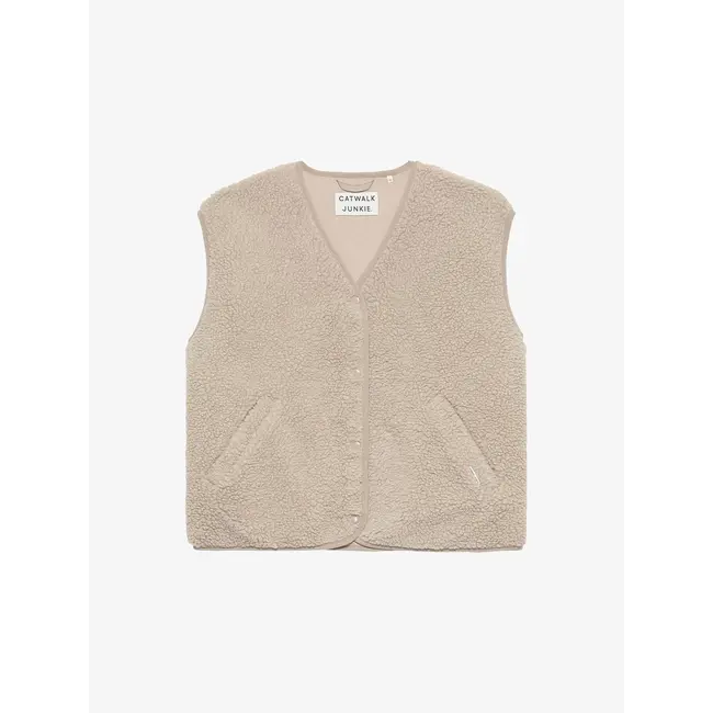 Catwalk Junkie CATWALK JUNKIE - TEDDY BODYWARMER - CEMENT