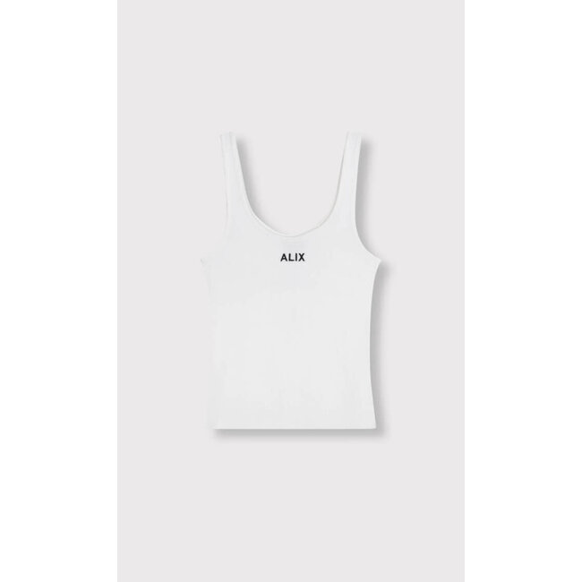 Alix The Label ALIX THE LABEL - LADIES KNITTED RIB TANKTOP - SOFT WHITE