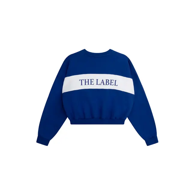 Alix The Label ALIX THE LABEL - LADIES KNITTED LOGO TAPE SWEATER - ROYAL BLUE