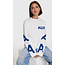 Alix The Label ALIX THE LABEL - LADIES KNITTED PATCH LONGSLEEVE T-SHIRT - SOFT WHITE