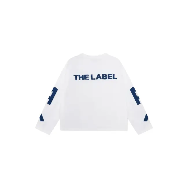 Alix The Label ALIX THE LABEL - LADIES KNITTED PATCH LONGSLEEVE T-SHIRT - SOFT WHITE