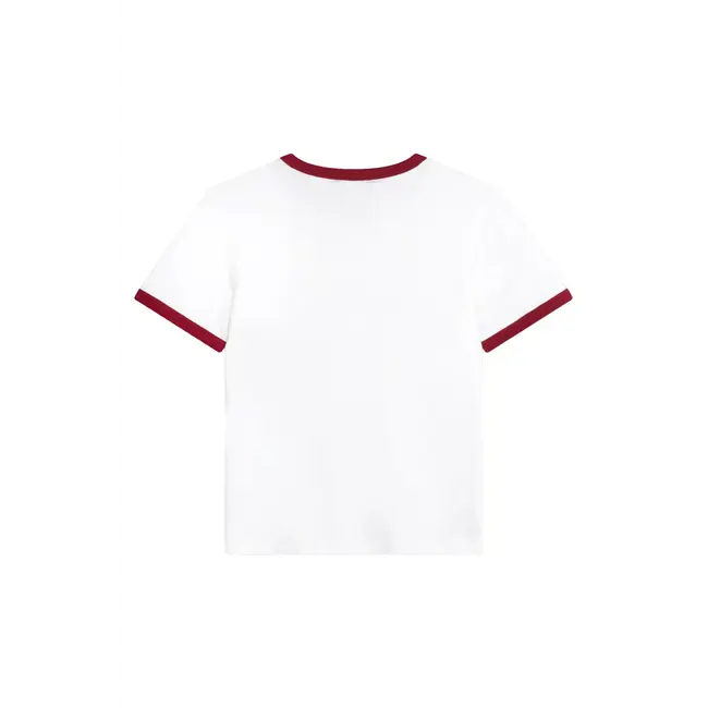 Alix The Label ALIX THE LABEL - LADIES KNITTED RINGER T-SHIRT - SOFT WHITE