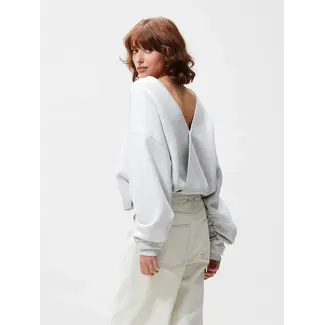 Catwalk Junkie CATWALK JUNKIE - BACK DETAILED SWEATER - LIGHT GREY MELANGE