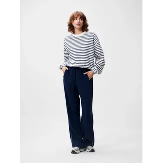 Catwalk Junkie CATWALK JUNKIE - STRIPED SWEATER WITH ELASTIC HEMS - NAVY BLAZER