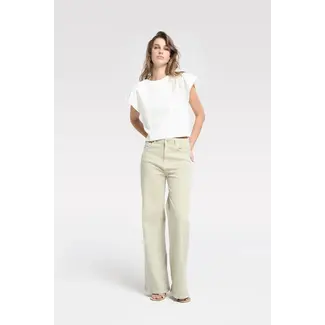 Homage HOMAGE - JAMES COLORED WIDE LEG JEANS  -  WASHED PISTACHIO