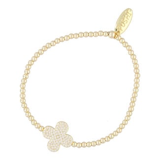 Fushi FUSHI - ARMBAND 14krt MET KLAVER DIK