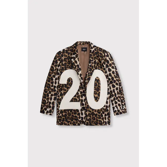Alix The Label ALIX THE LABEL - LADIES WOVEN BIG ANIMAL BLAZER - ANIMAL