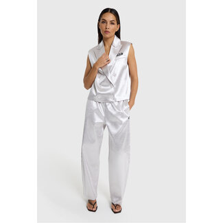 Alix The Label ALIX THE LABEL - LADIES WOVEN SHINY PANTS - SILVER