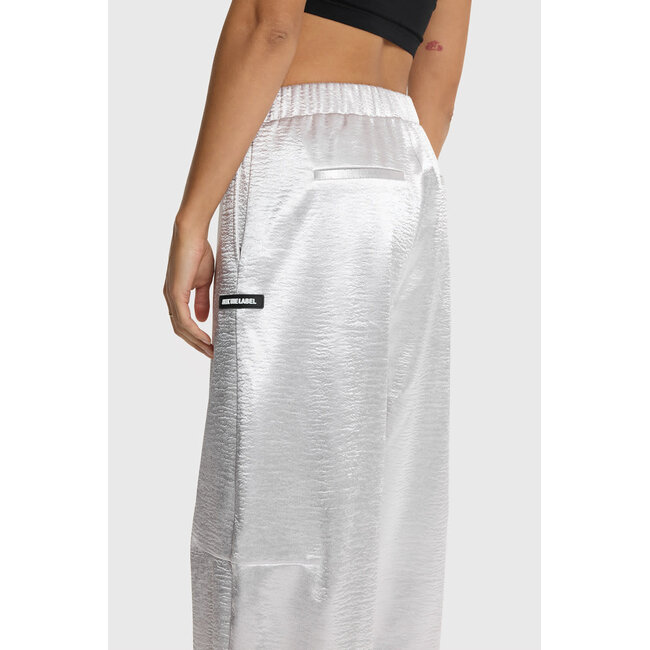 Alix The Label ALIX THE LABEL - LADIES WOVEN SHINY PANTS - SILVER
