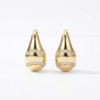 CARMEN LORENZA CARMEN LORENZA - DROPLET GLITTER EARRINGS