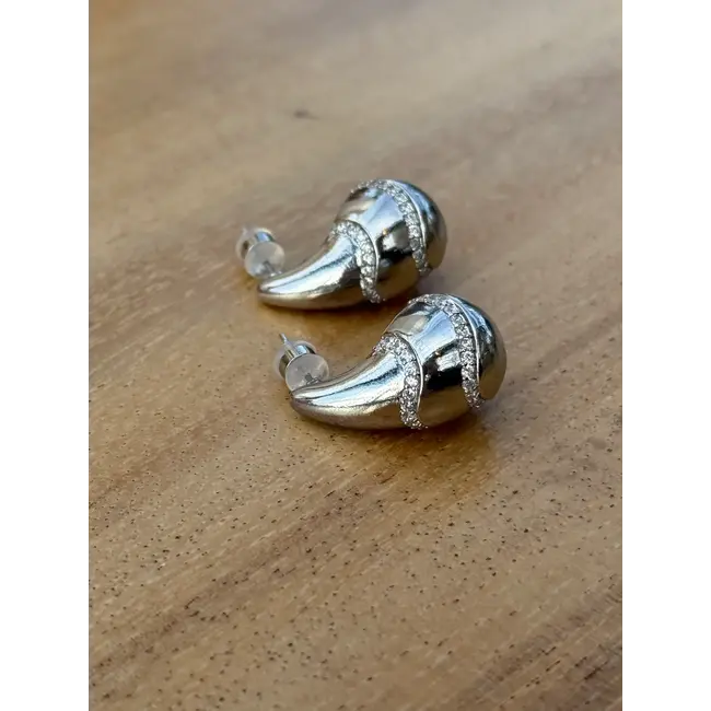 CARMEN LORENZA CARMEN LORENZA - DROPLET GLITTER EARRINGS