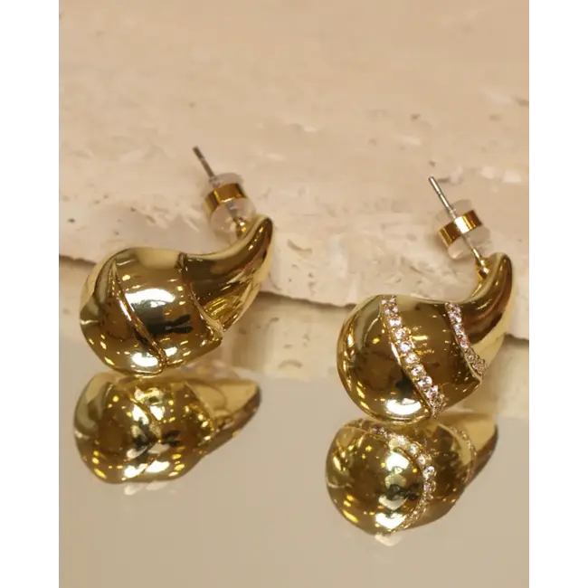 CARMEN LORENZA CARMEN LORENZA - DROPLET GLITTER EARRINGS
