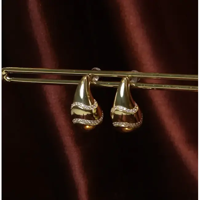 CARMEN LORENZA CARMEN LORENZA - DROPLET GLITTER EARRINGS