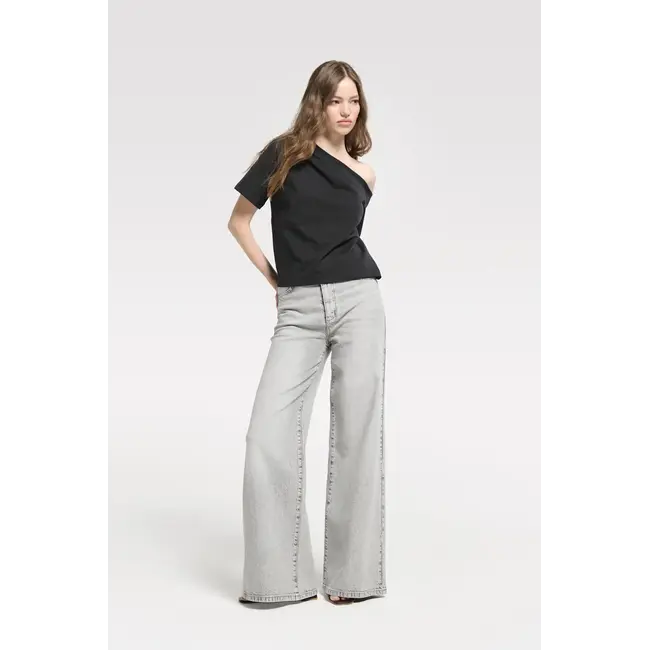 Homage HOMAGE - ROSIE EXTRA WIDE LEG JEANS - RANDOM LIGHT GREY