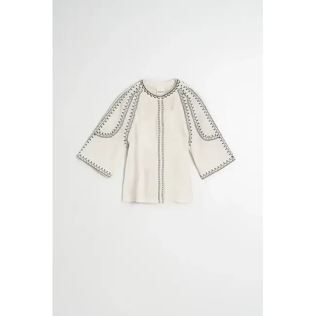 Indi&Cold INDI & COLD -BELL SLEEVE BLOUSE - CREME