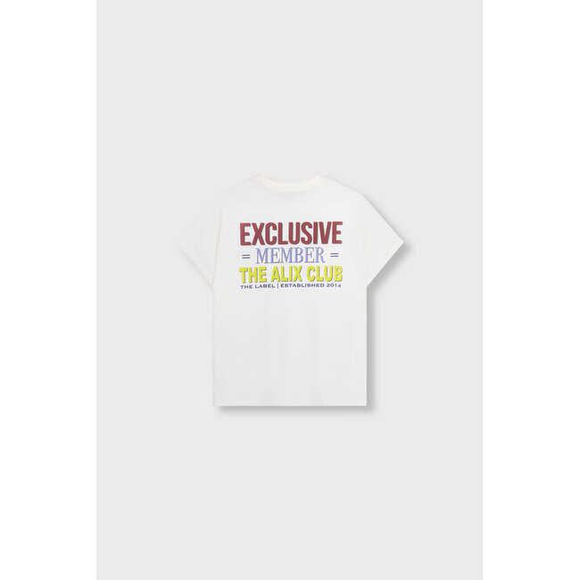 Alix The Label ALIX THE LABEL - LADIES KNITTED ALIX CLUB T-SHIRT - CREAM