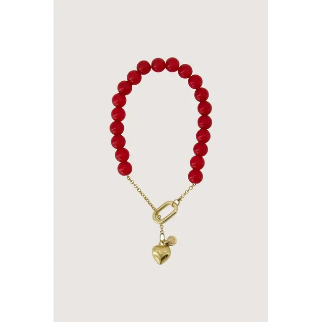 Zusss ZUSSS - ARMBAND VAN KRALEN MET HART